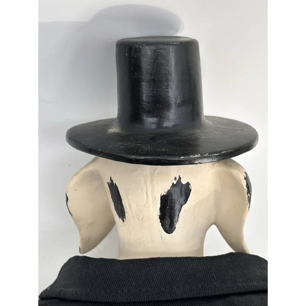 Vintage Anthropomorphic Fancy Dog Wearing Tuxedo Porcelain Plush Doll 18